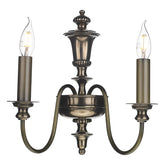 David Hunt Lighting Dickens Double Wall Light Bronze DIC0963